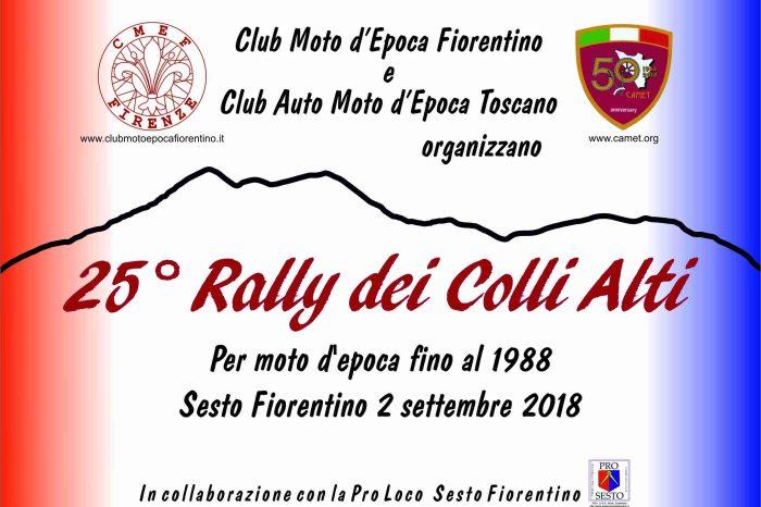 Domenica 2 Settembre - per gli appassionati delle Due Ruote - 25 Rally Colli Alti con il CMEF