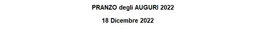 18 Dicembre - Pranzo degli Auguri 2022 - Scuderie dell'Antinoro - Montelupo
